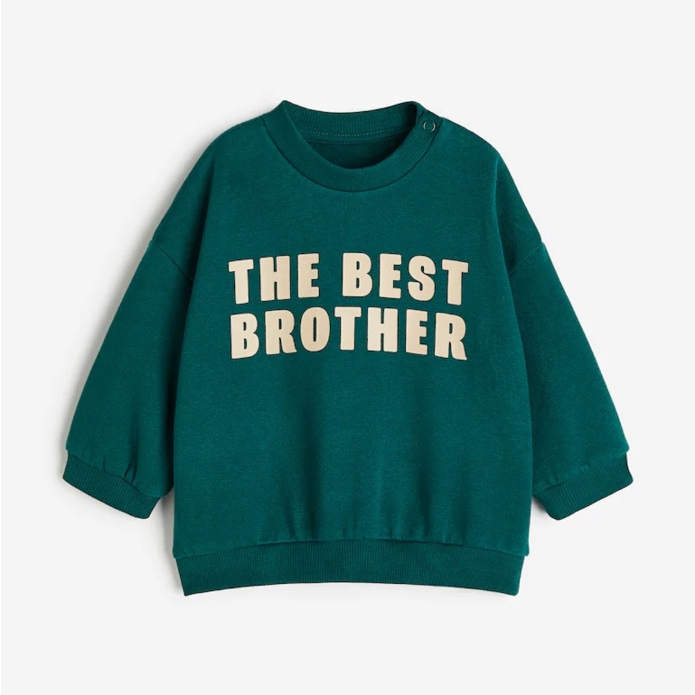 H&M Green 'The Best Brother' Sweatshirt